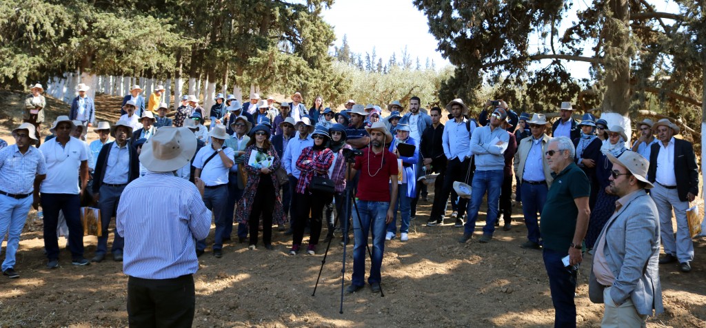 جانب من الحضور للزيارة الميدانية للضيعة التجريبية عين تاوجضات